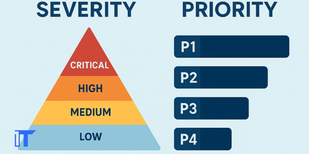 جدول مقایسه Severity و Priority در لاگ های امنیتی
